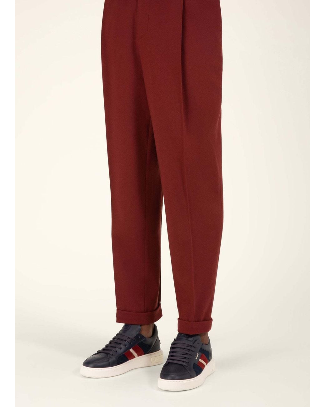 Bally Blue Stripe Detailed Lace-Up Sneakers for men
