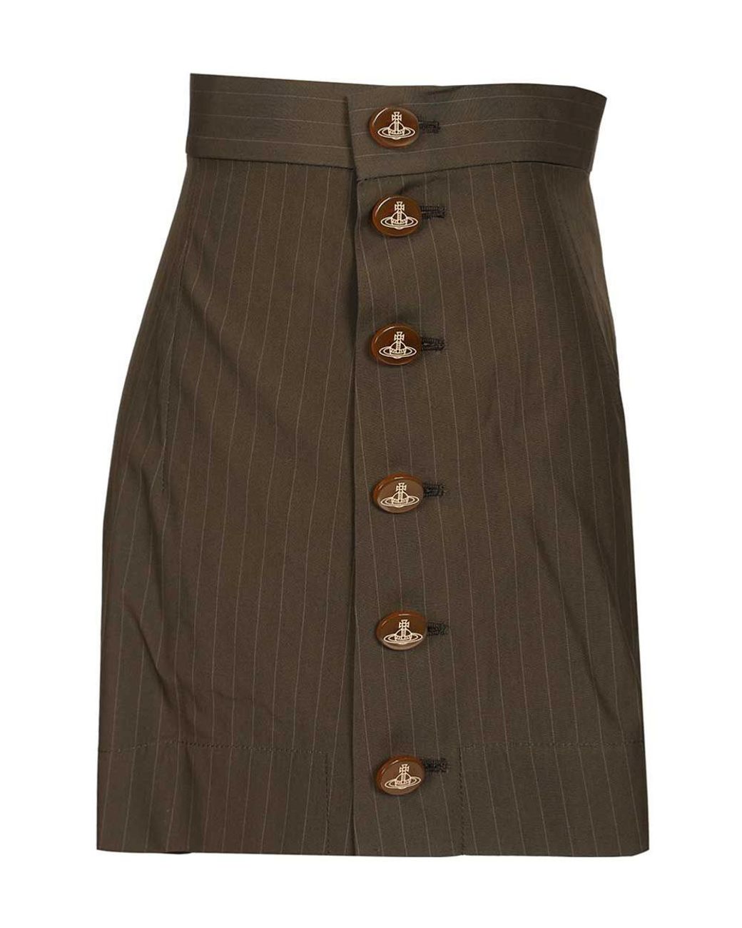 Vivienne Westwood Green Striped Button Shorts