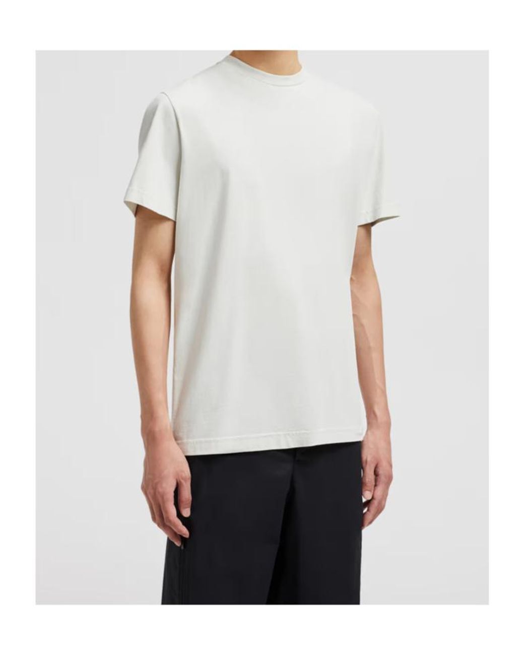 Moncler White Logo T-Shirt for men