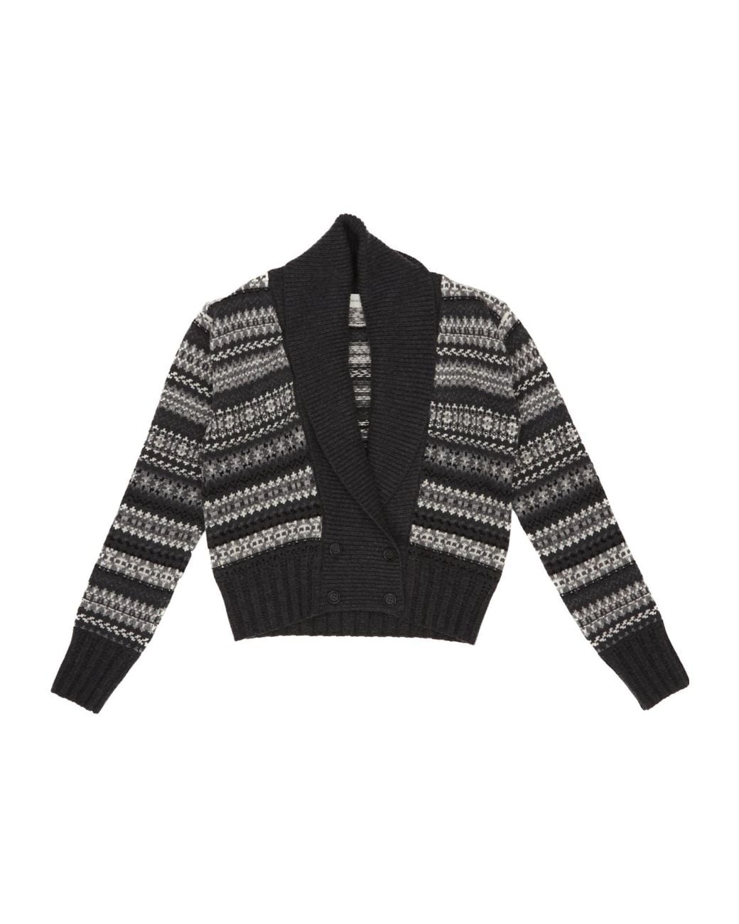 Magda Butrym Black Magda Burtym Double-Breasted Striped Cardigan