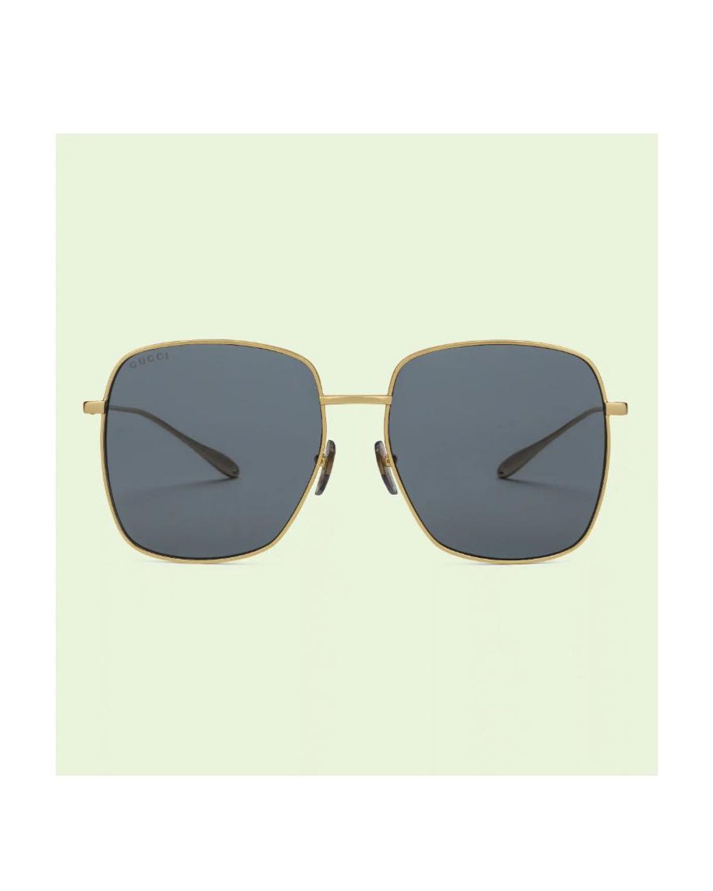 Gucci Blue Eyewear Squared-Frame Disco Charm Detailing Sunglasses