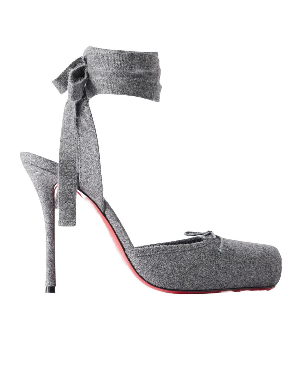 Christian Louboutin Metallic Ballet Pointed-Toe High Heels
