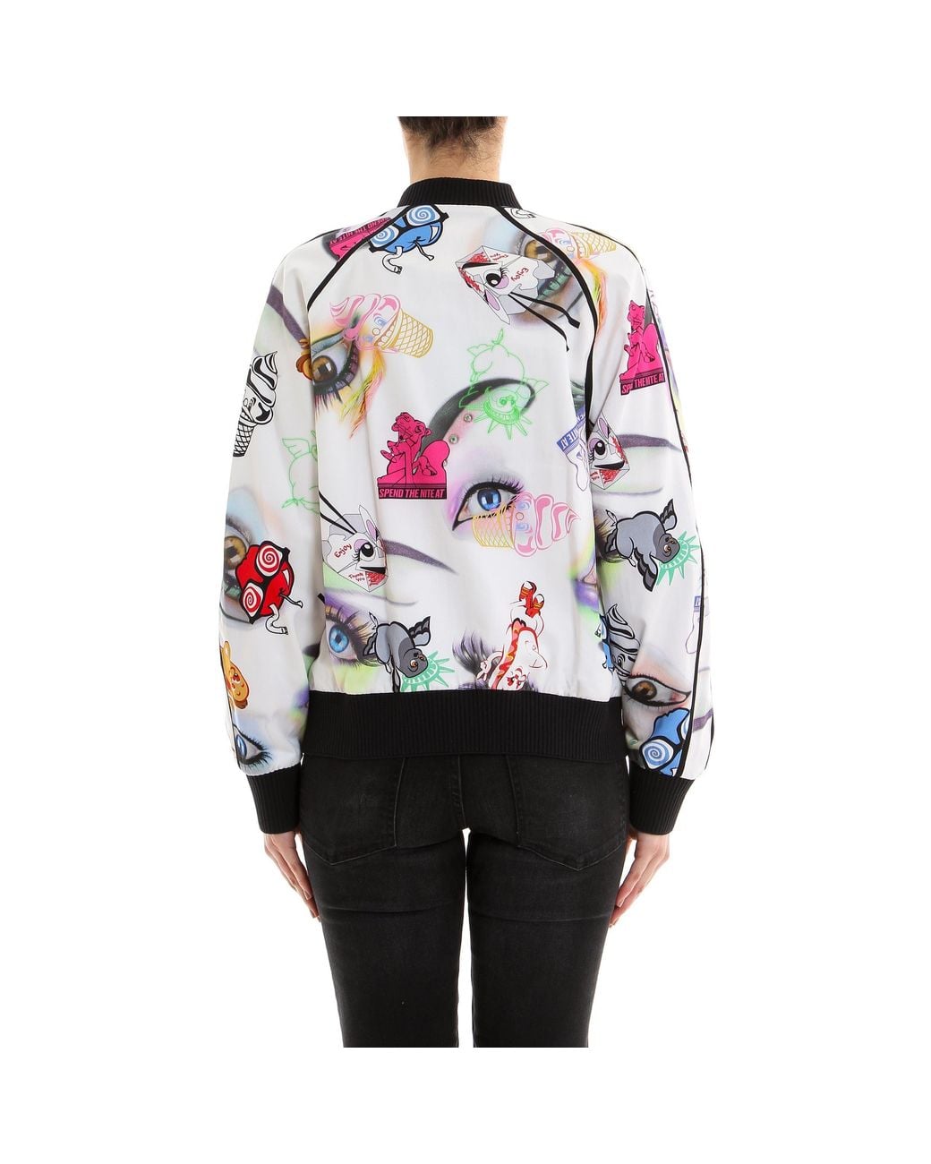 KENZO White Pattern Printed Baseball Jacket