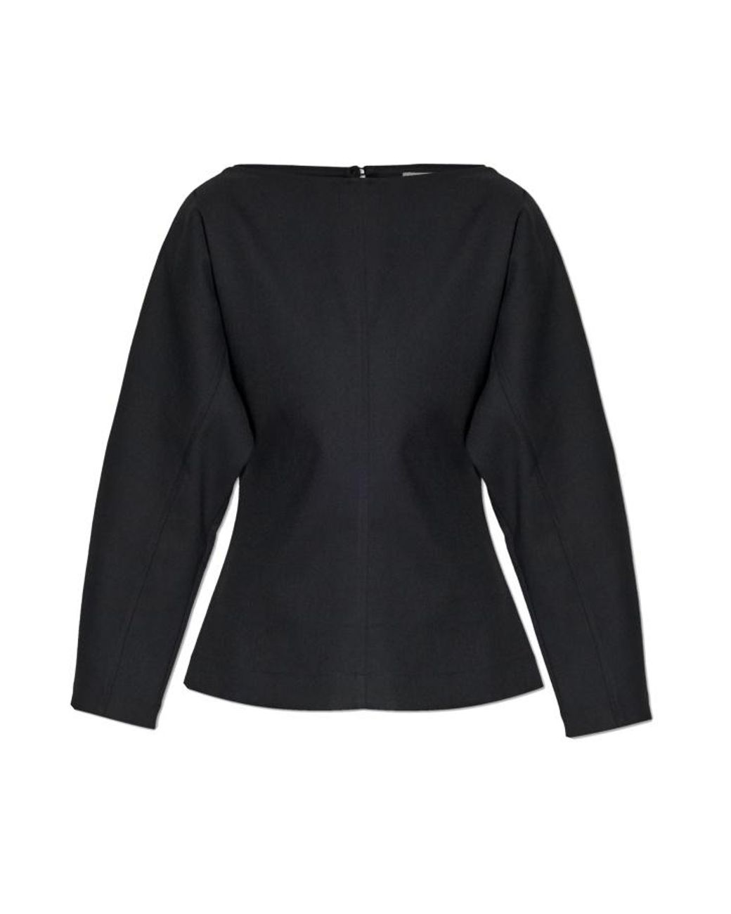 Studio Nicholson Black Long Sleeved Buttoned Top