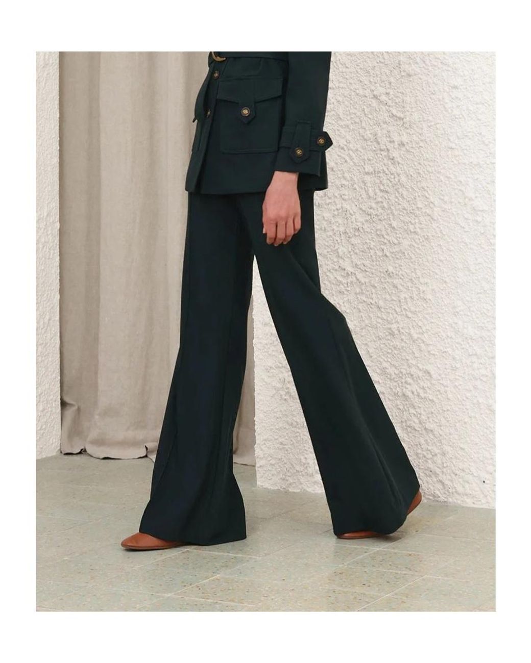 Zimmermann Blue Valiant Flared Pants