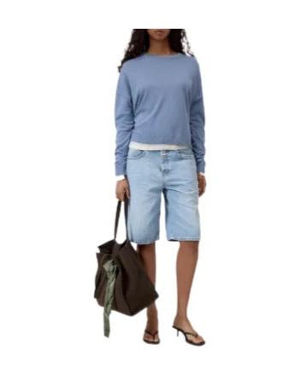 Closed Blue Crew-Neck Sweatshirt