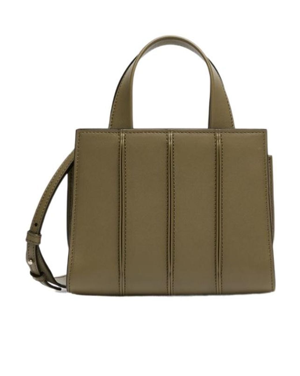 Max Mara Green Panelled Leather Clutch Bag