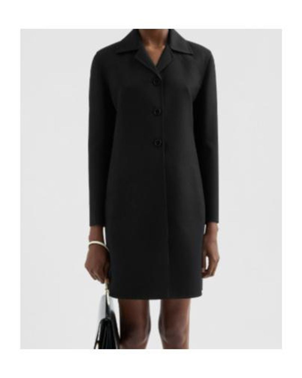 Jil Sander Black Twill Coat