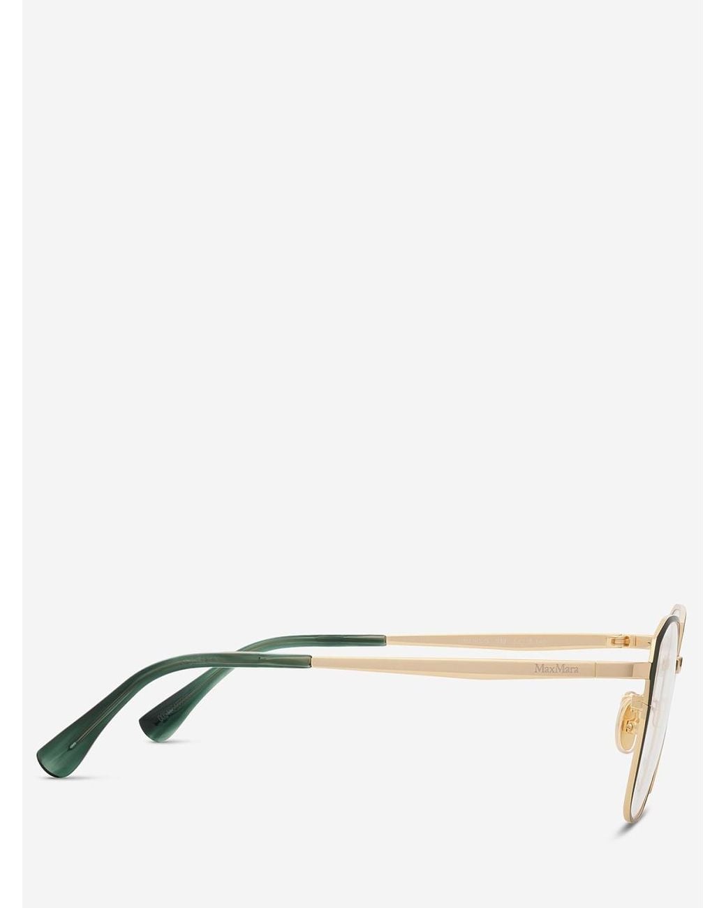 Max Mara Metallic Square Frame Glasses