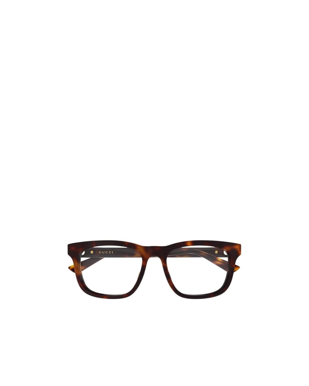 Gucci White Square Eyeglasses for men