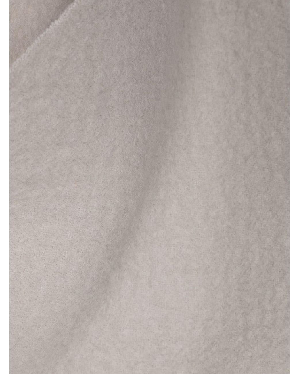 Rick Owens Gray Fine-Knit Virgin Wool Cowl Scarf