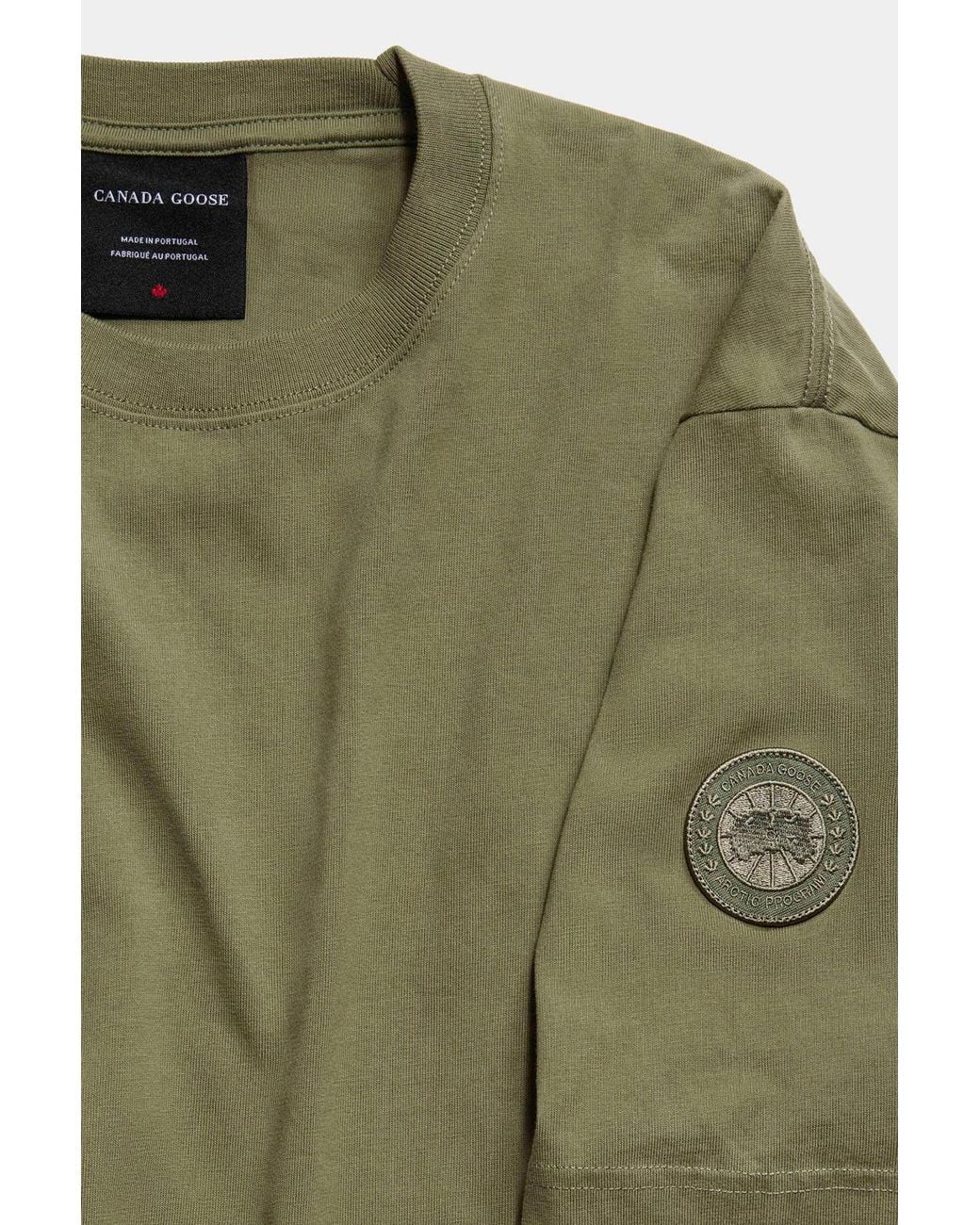 Canada Goose Green Novo T-Shirt Tonal Disc for men
