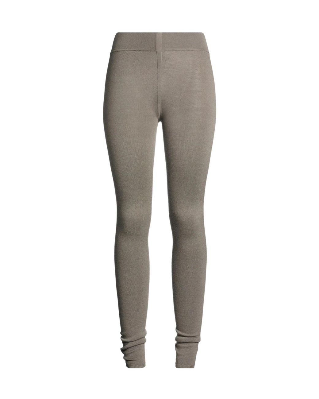 Rick Owens Gray Plain Colour Leggings