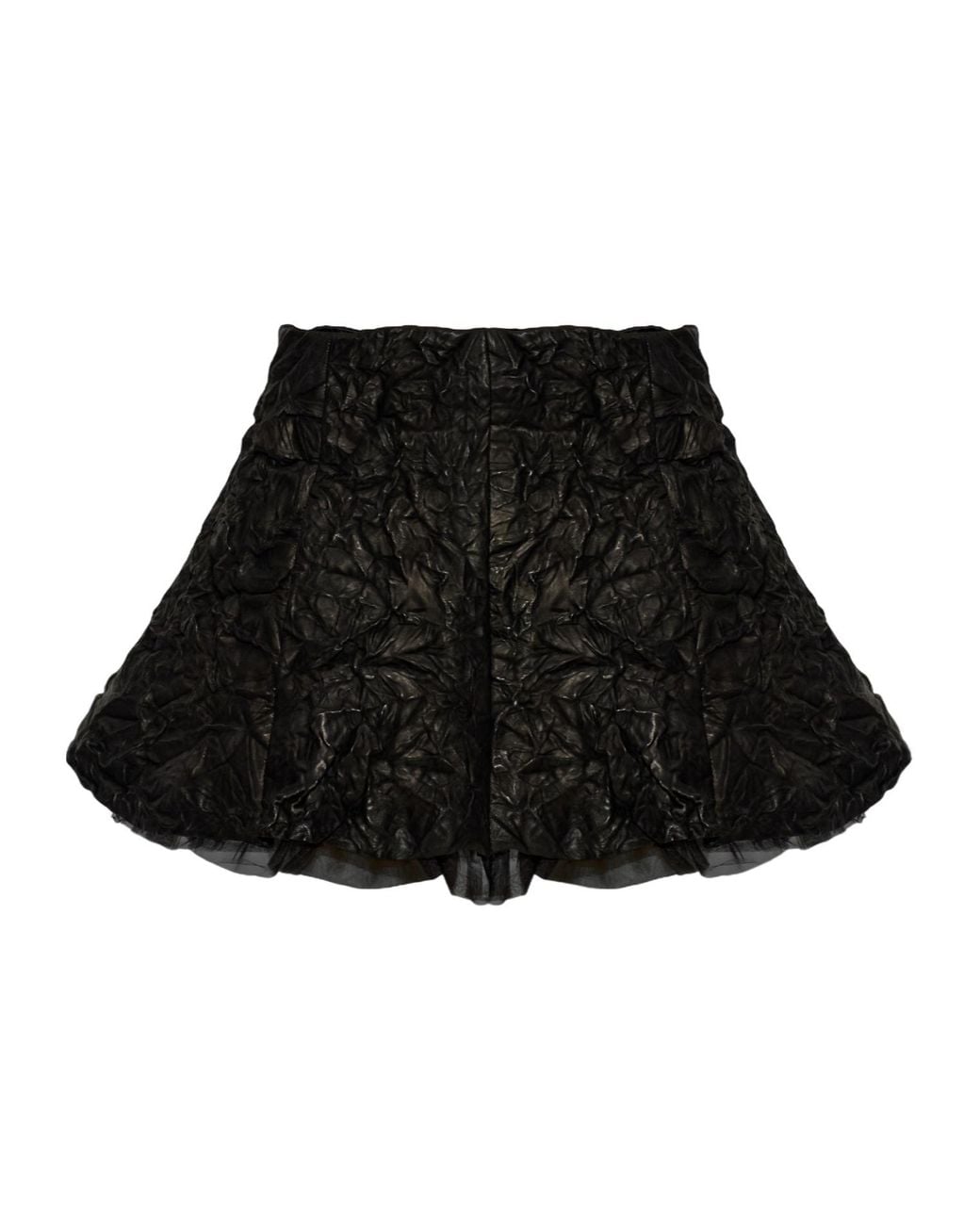 AVAVAV Black Crinkled Mini Skirt