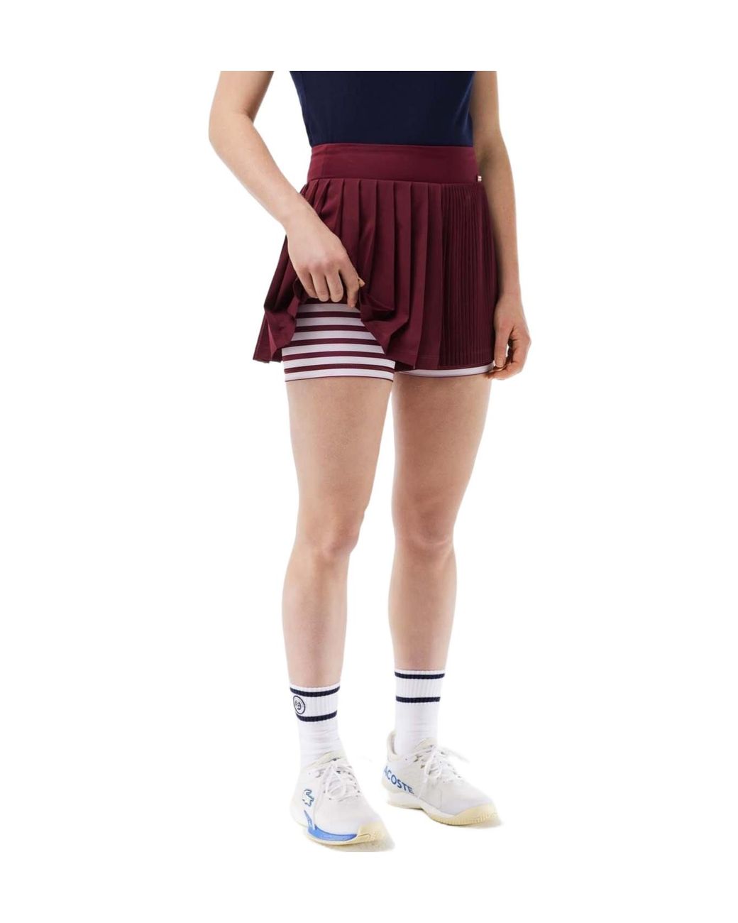 Lacoste Purple Pleated Sports Skort