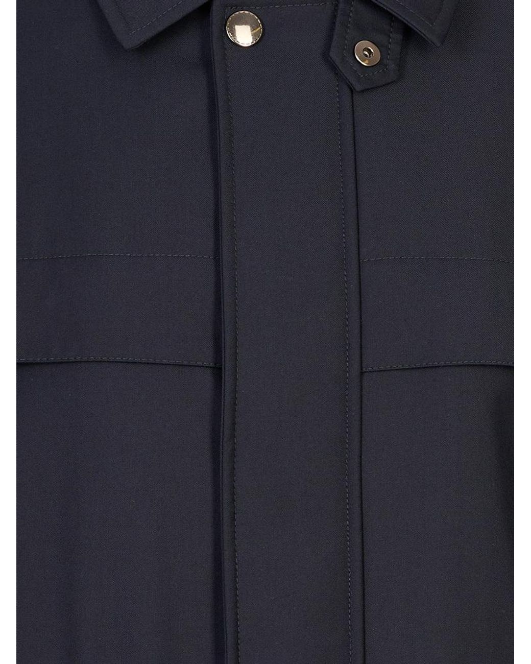 Canali Blue Long-Sleeved Casual Jacket for men