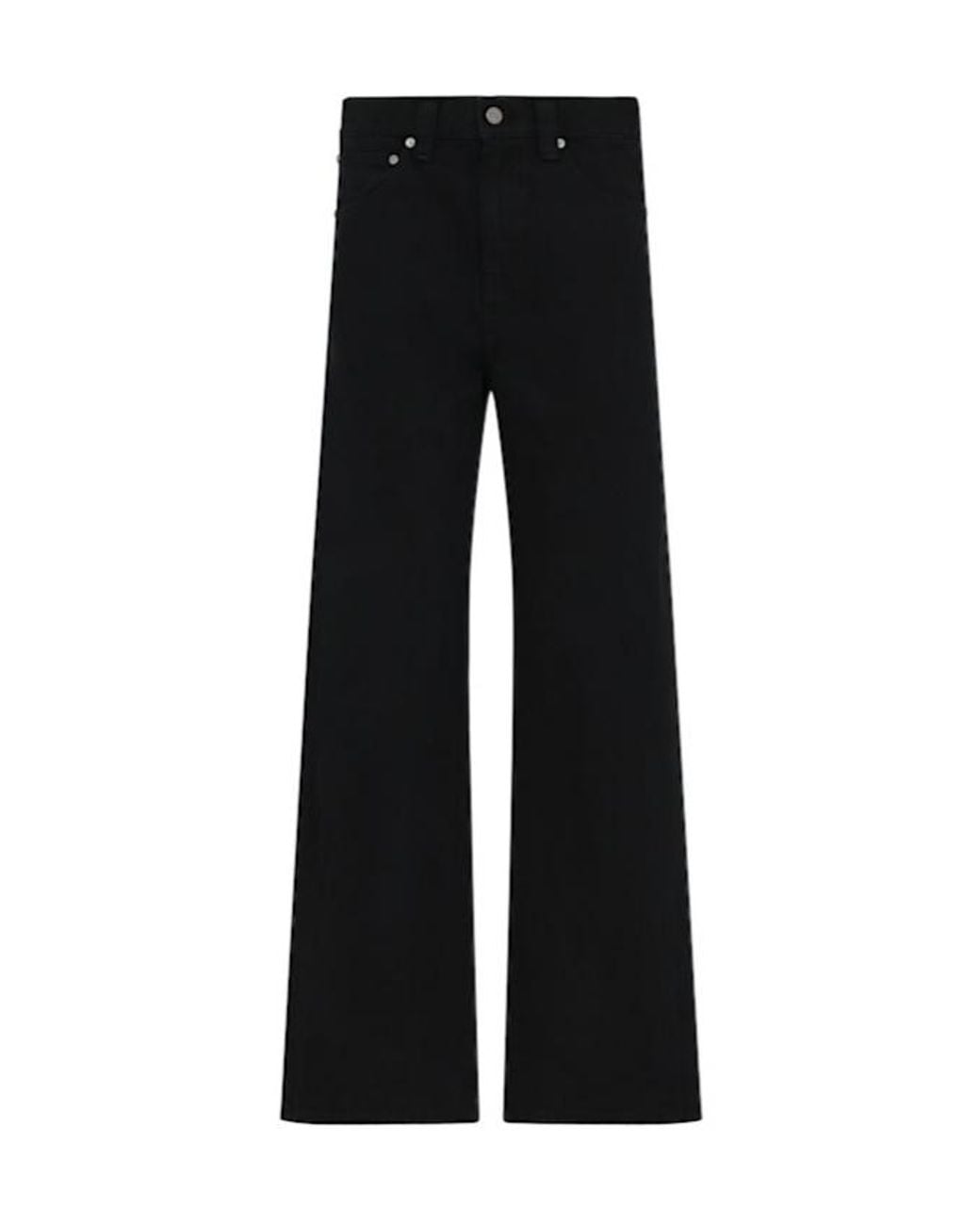 Khaite Black Bonnie Denim Straight Jeans