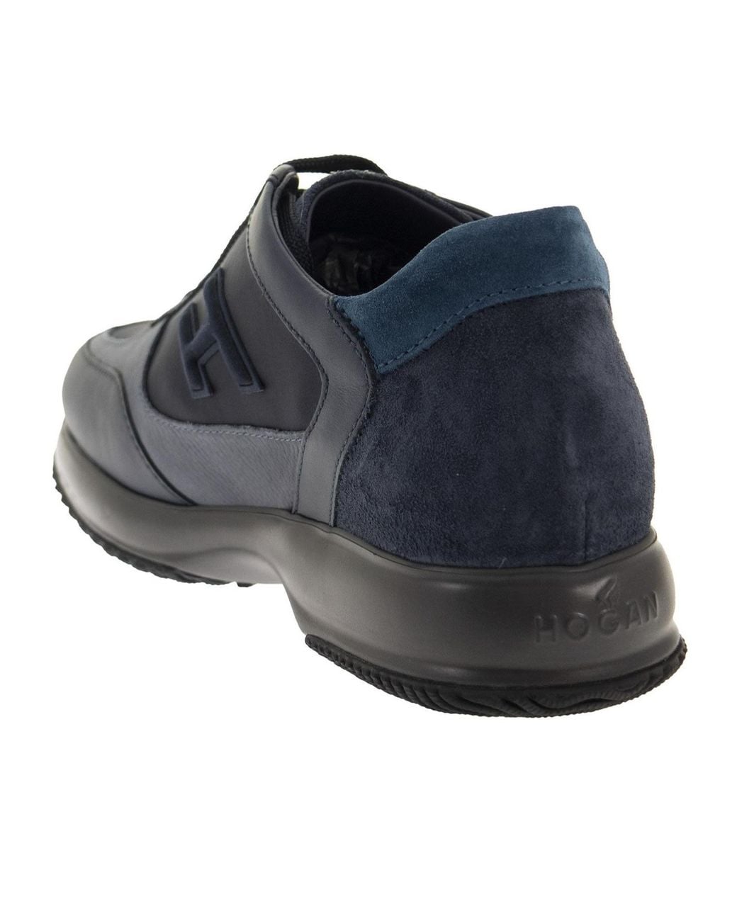 Hogan Blue Interactive Lace-Up Sneakers for men