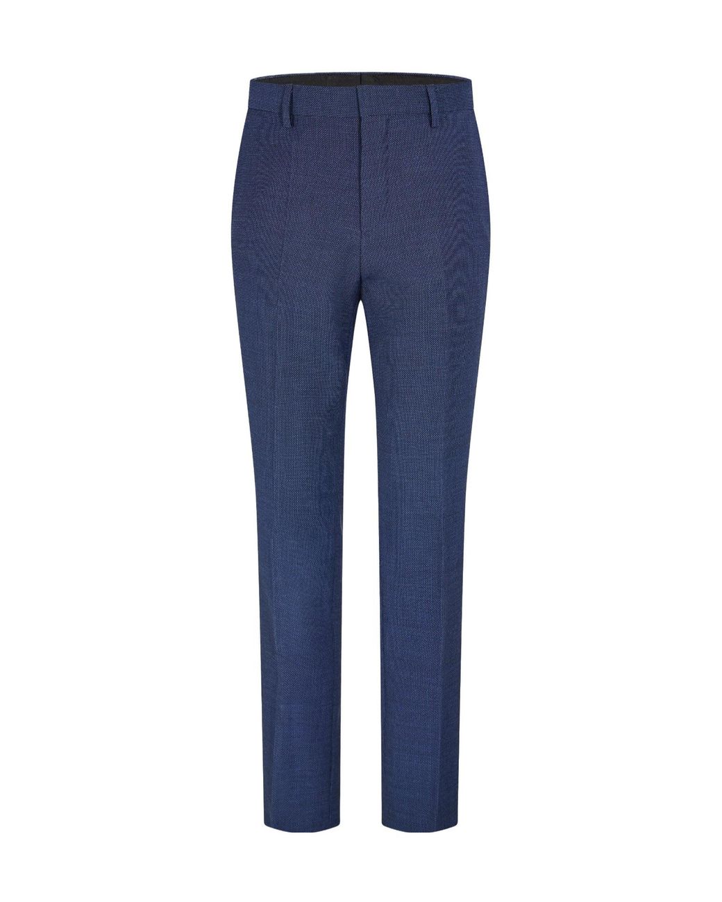Boss Blue Solid Color Casual Trousers for men