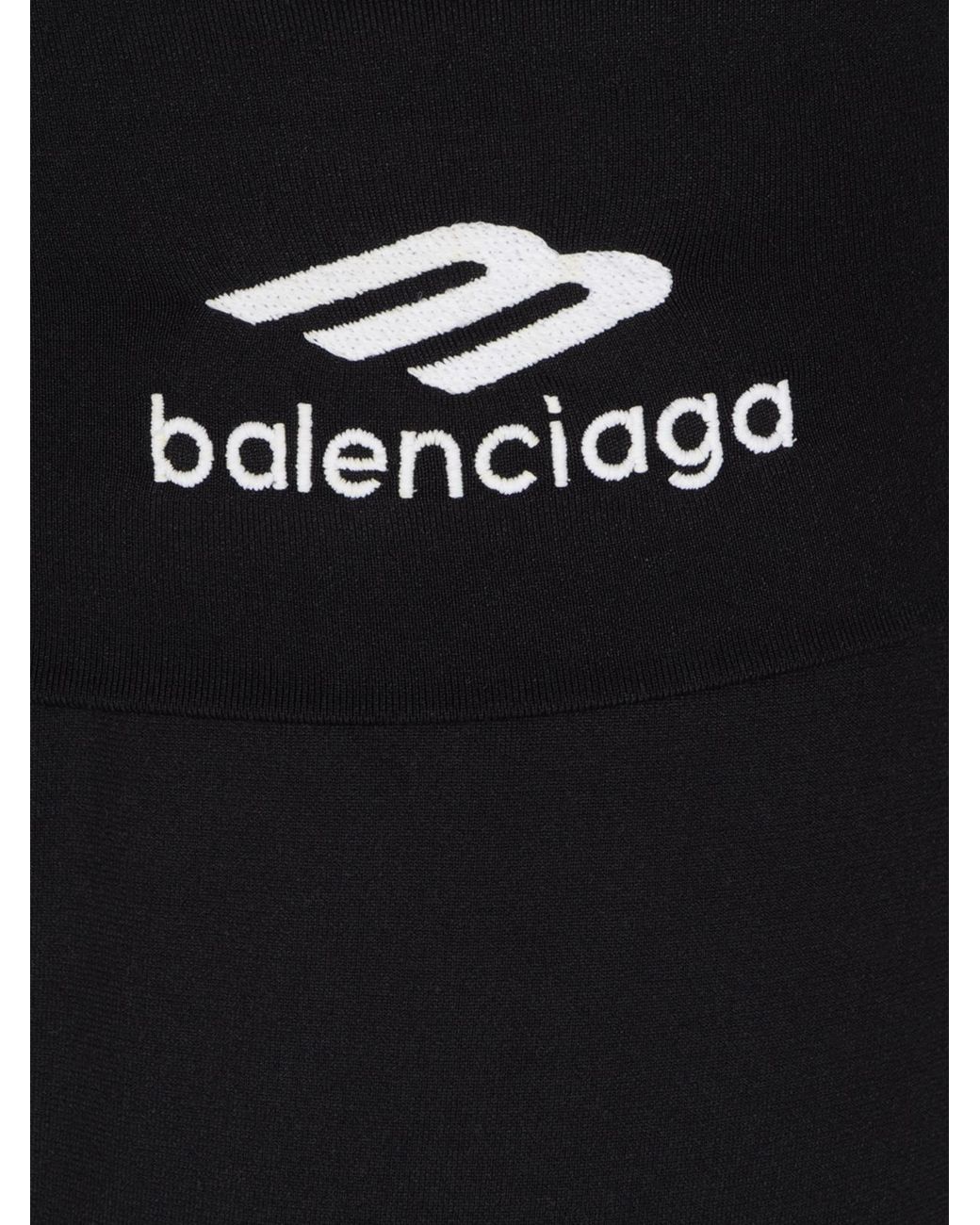 Balenciaga Black 3B Sports Icon Foldover Leggings