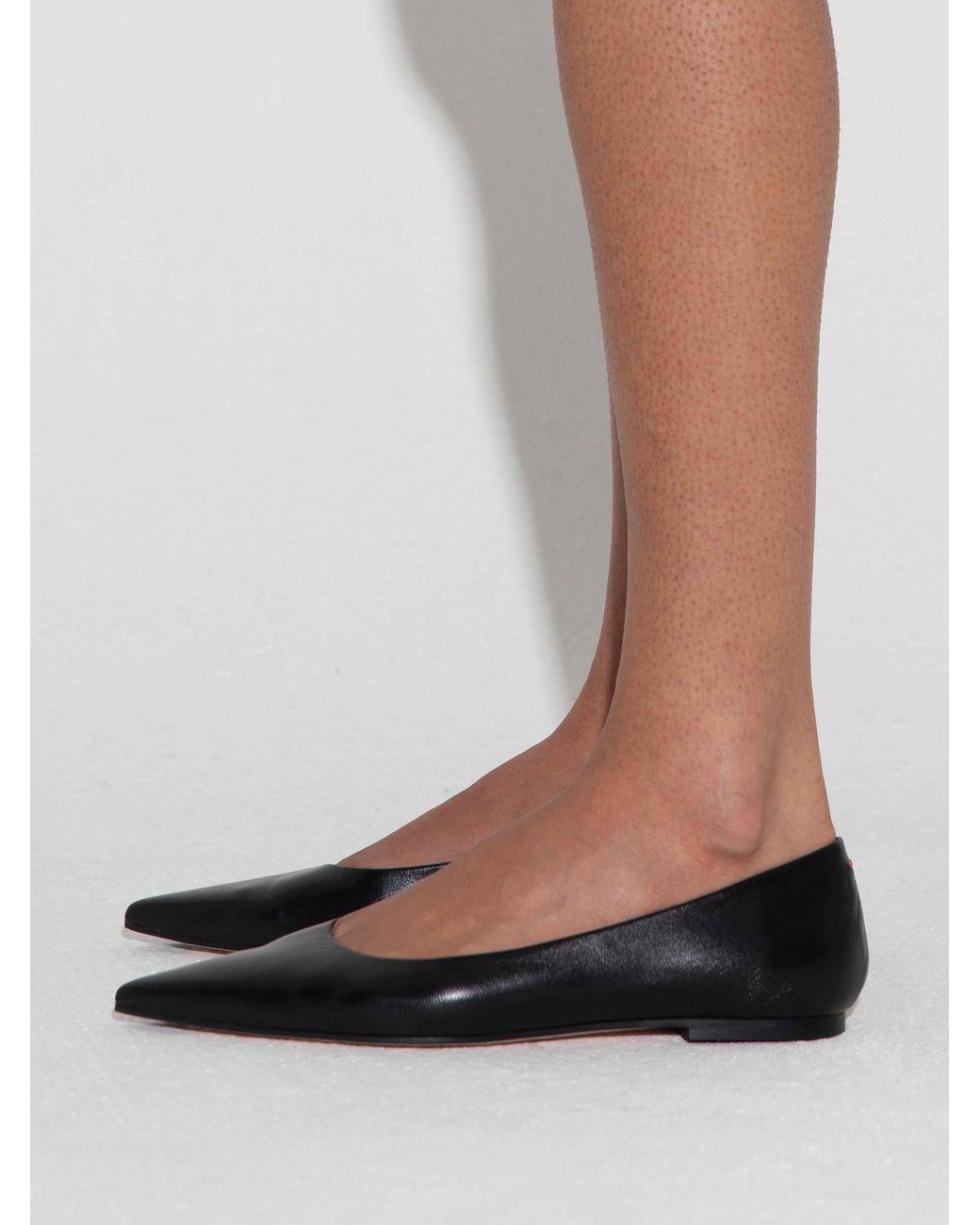Aeyde Black Cassy Pointed-Toe Ballet Flats