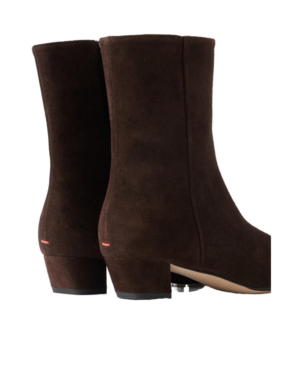 Aeyde Brown Solid Leather Ankle Boots