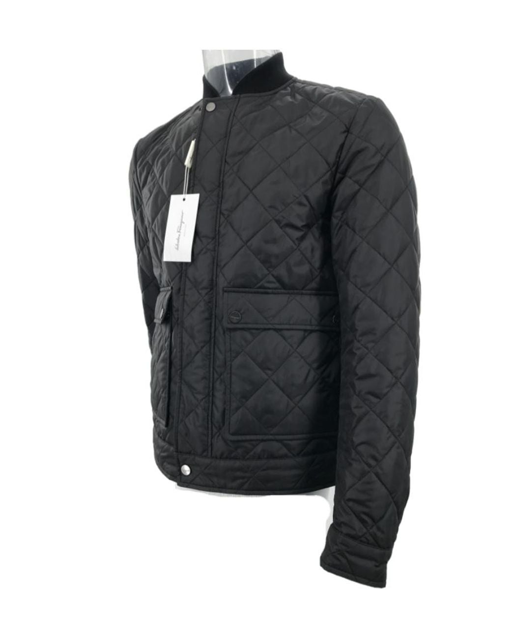 Ferragamo Gray Diamond Quilted Quilted Cotton Suit for men
