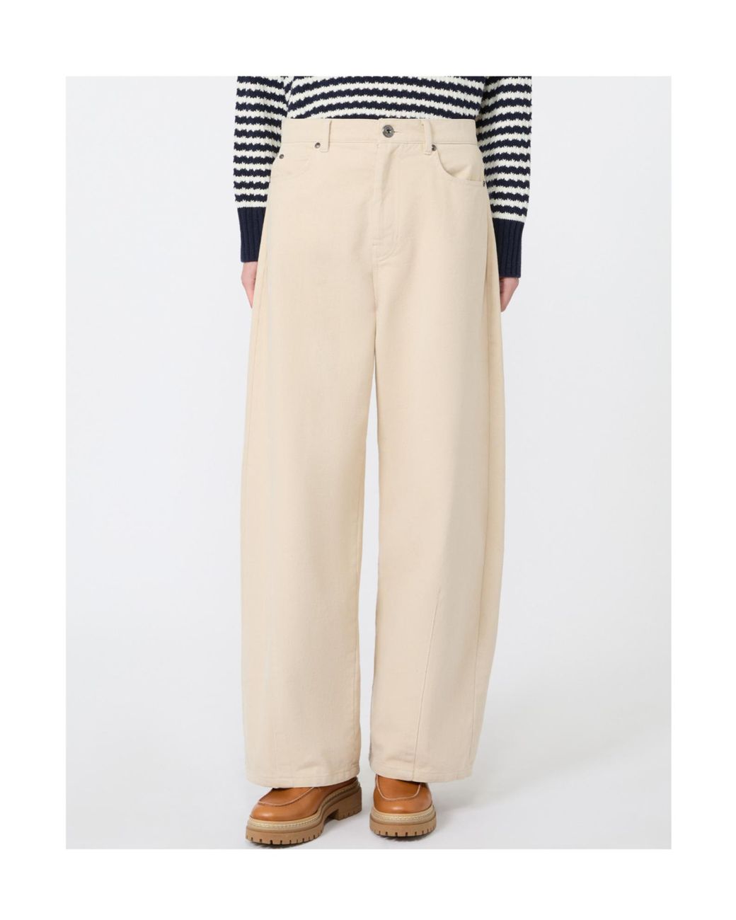 Weekend by Maxmara White Wkdordine Drill Trousers