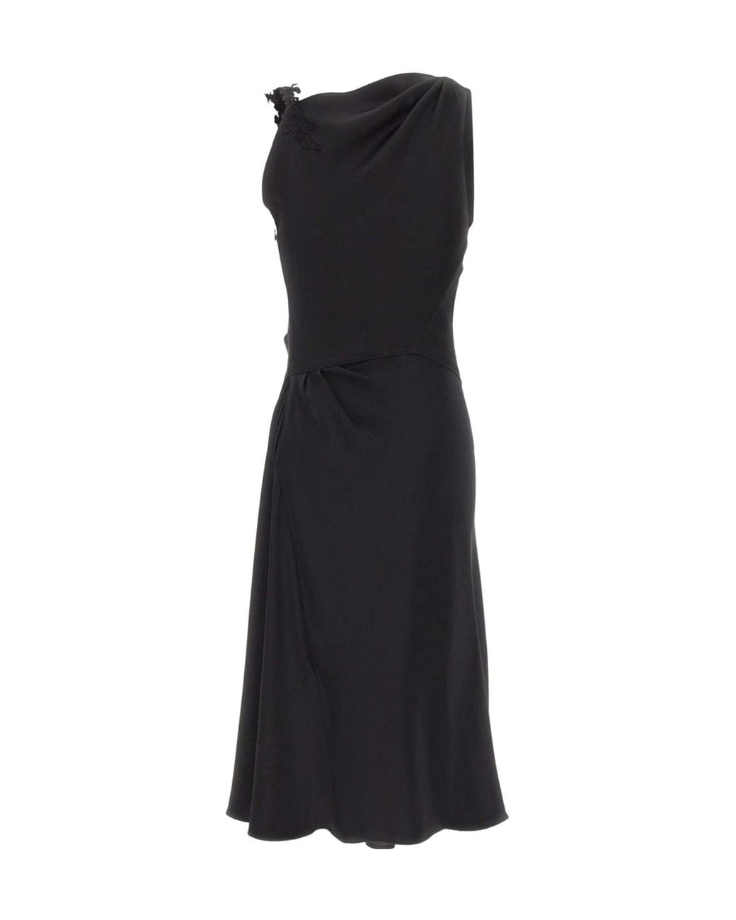 Victoria Beckham Black Dress With Lace Details