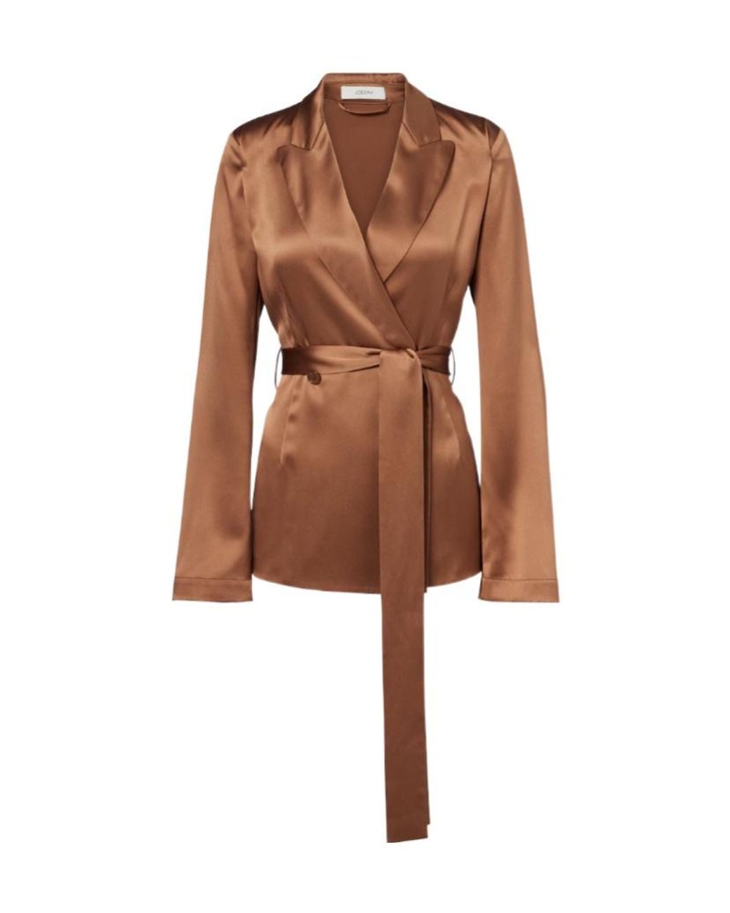 Joseph Brown Archer Double-Breasted Silk Satin Blazer