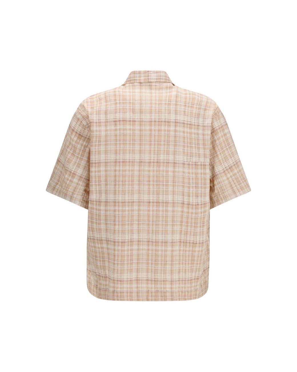 sunflower Natural Adam Checked Short-Sleeve Shirt for men