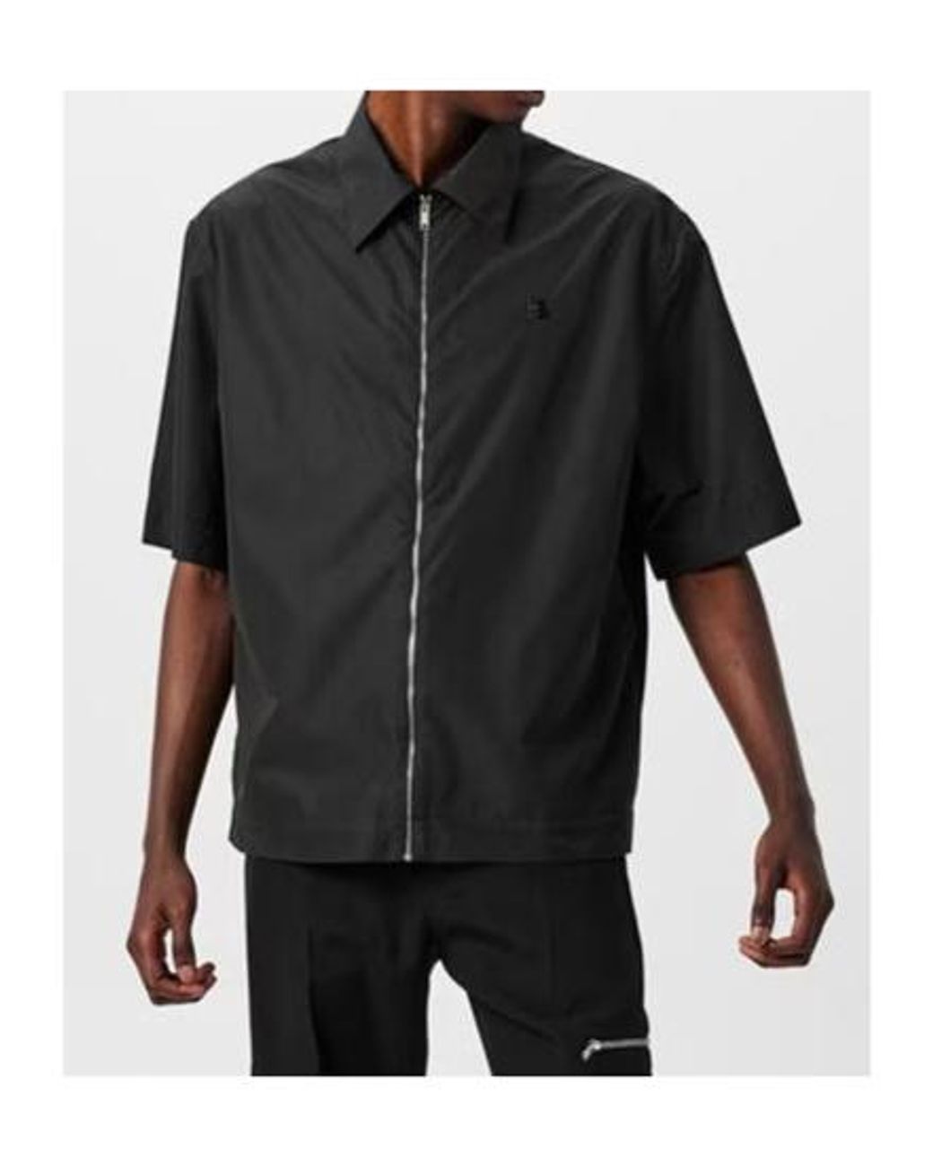 Givenchy Black Short Sleeved Zip Shirt for men
