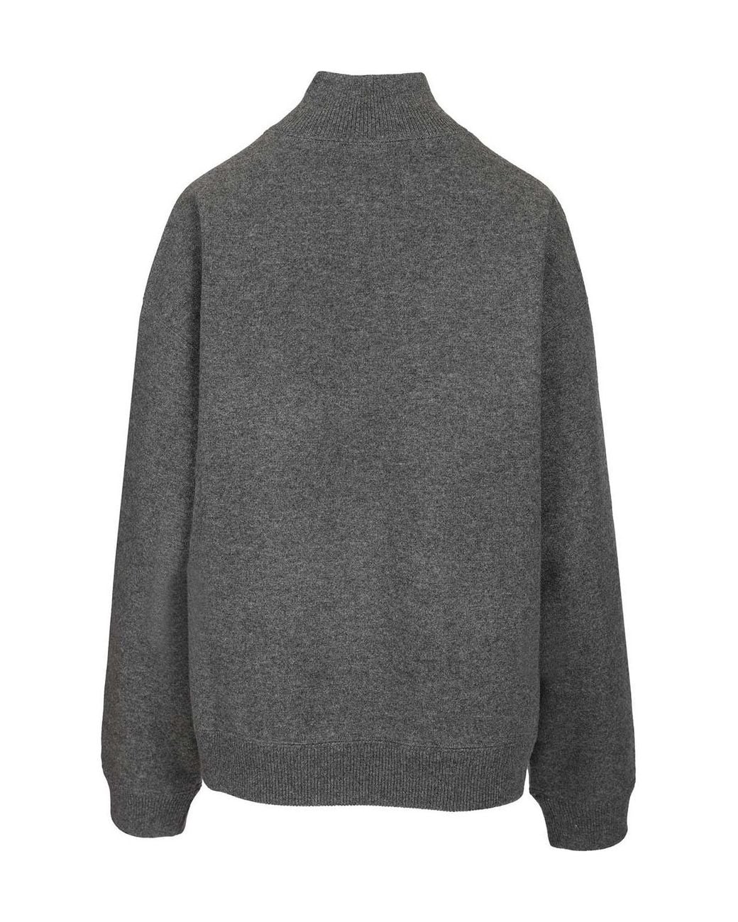 Miu Miu Gray Half-Zipped Jumper