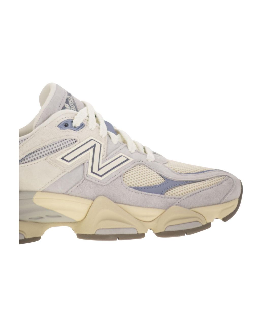New Balance Gray 9060 Lace-Up Sneakers for men