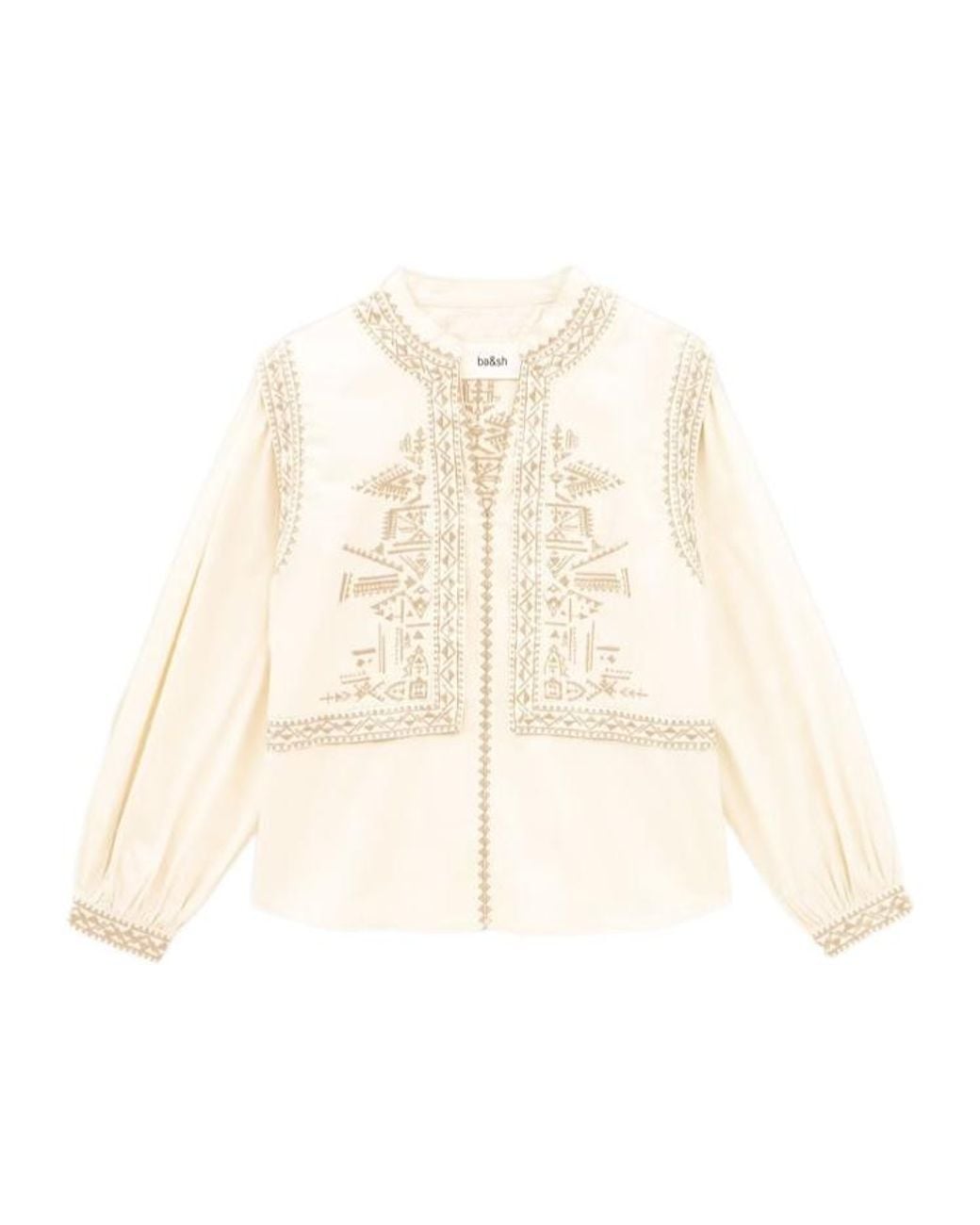 Ba&sh Natural Embroidered Shirt