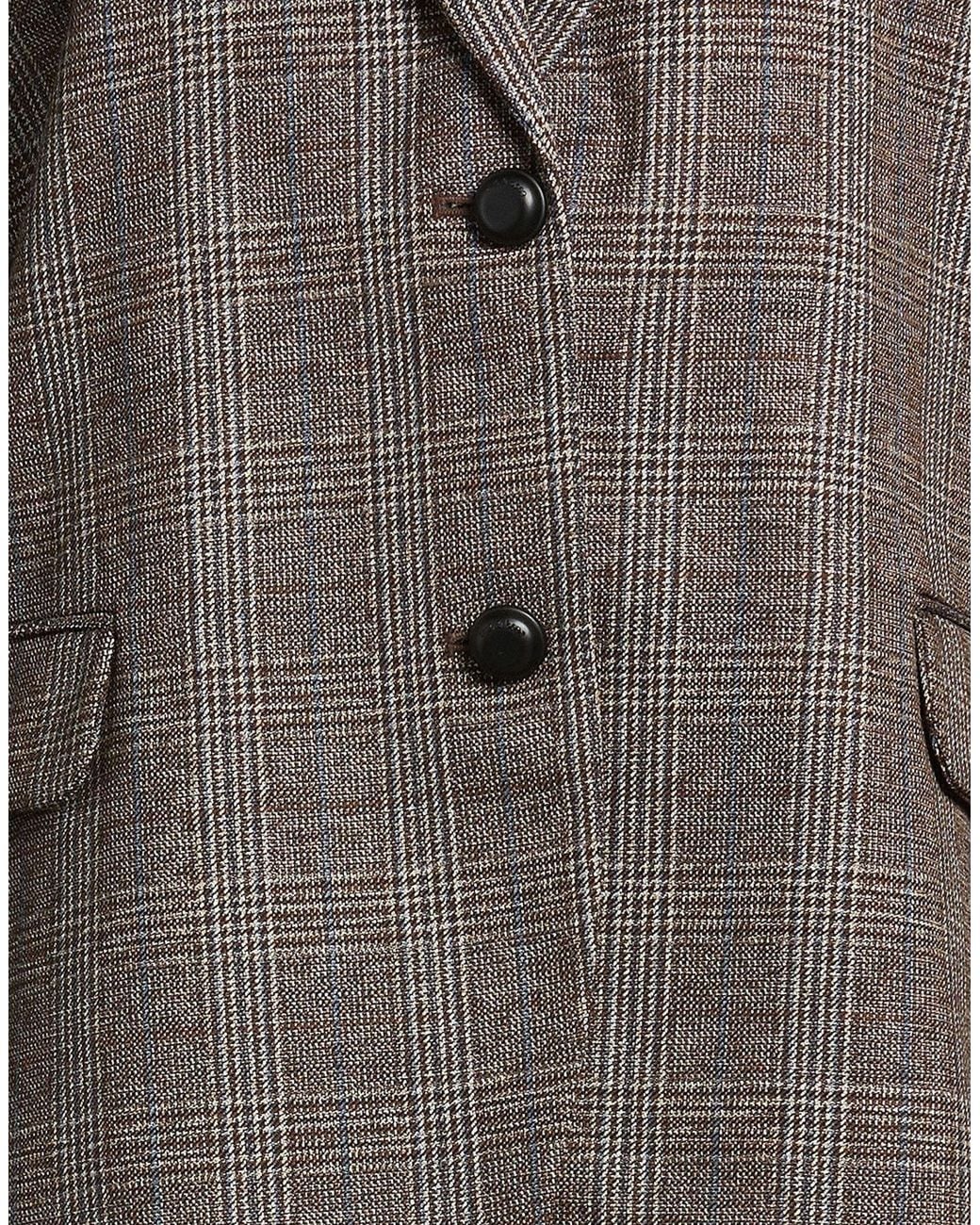 Rag & Bone Brown Checked Suit Jacket
