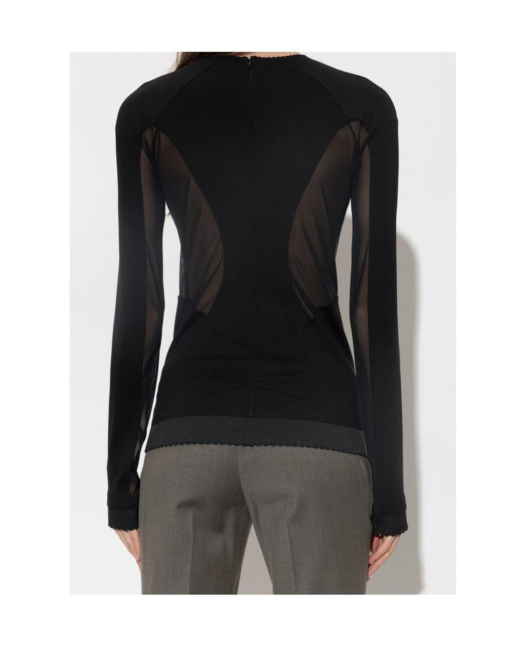 The Attico Black The Transparent Inserts Top