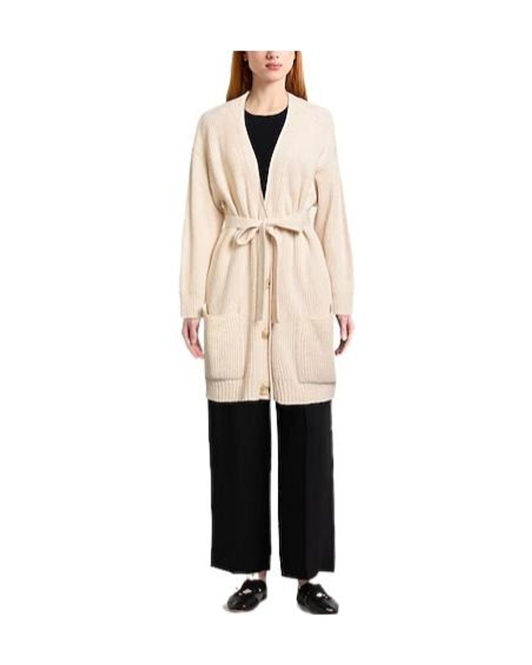 Weekend by Maxmara Natural Solid Knit Cardigan