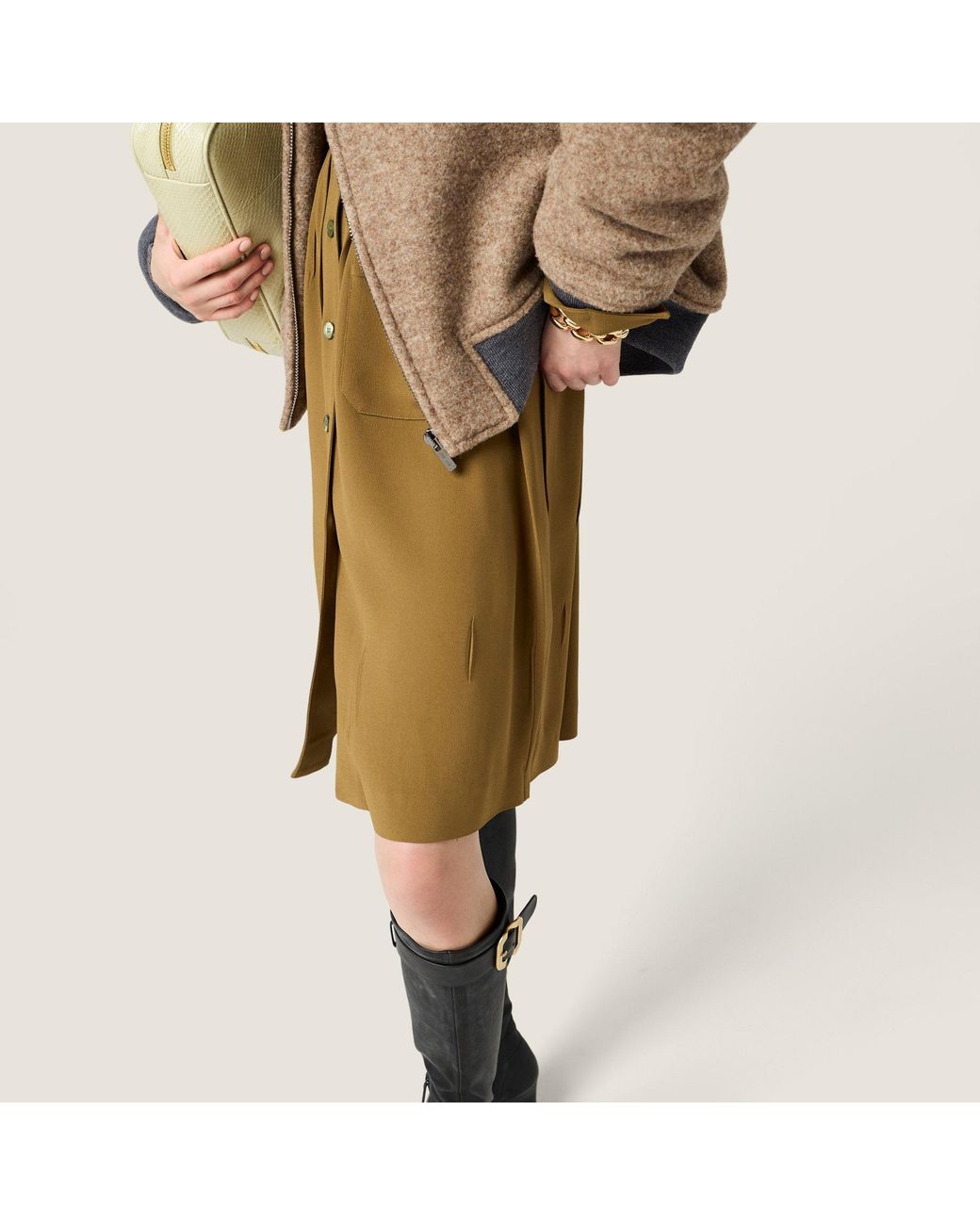 Miu Miu Green Sablé Dress
