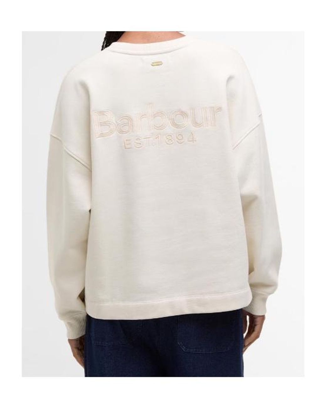 Barbour Natural Long-Sleeved Crew Neck Sweatshirt