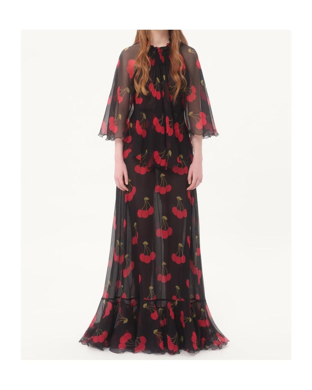 Valentino Red Long Sleeve Dress