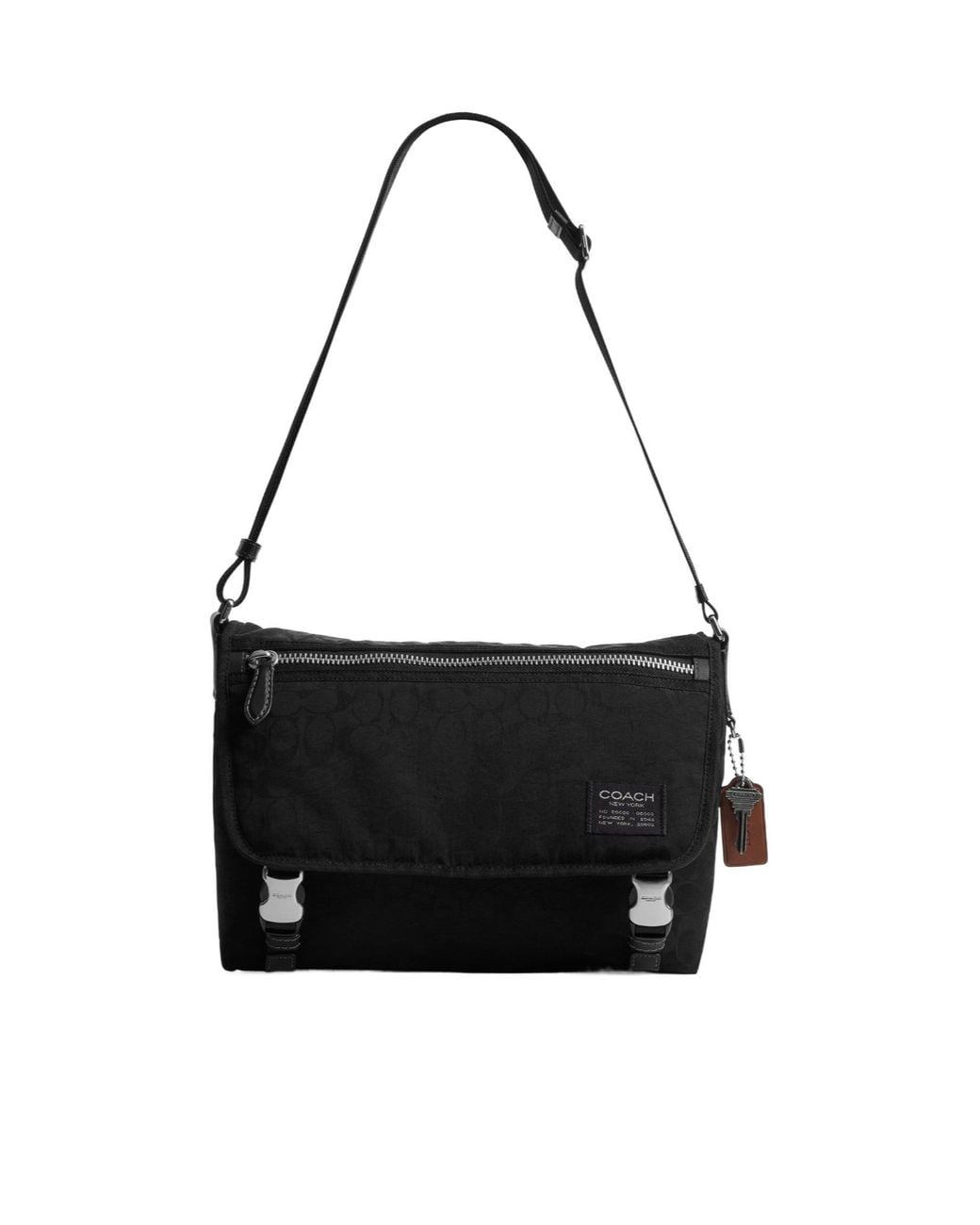COACH Black Simple Messenger Bag for men