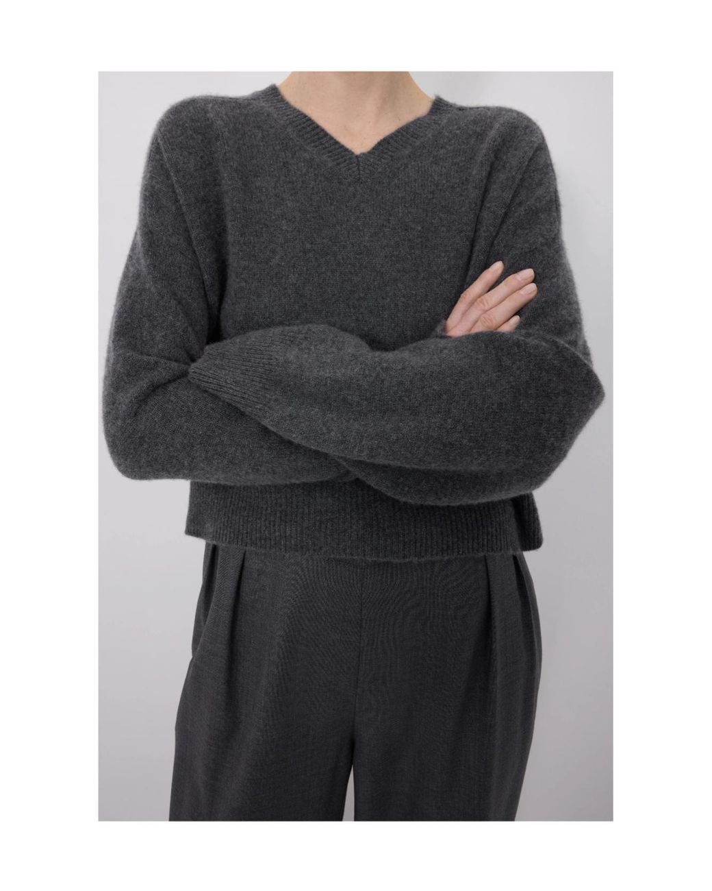 Loulou de Saison Black Anzor Boxy V-Neck Sweater