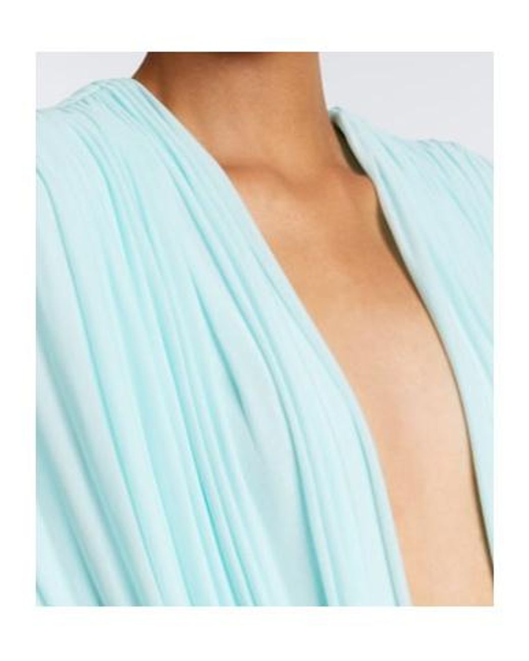 Christopher Esber Blue Ripple Draped Gown