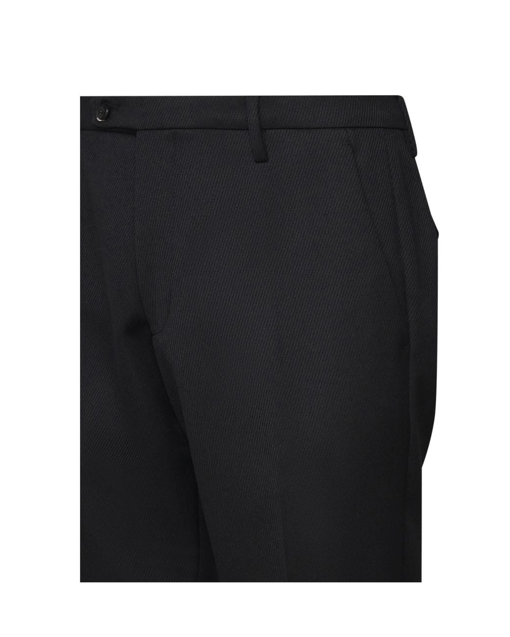 Michael Coal Black Zip Closure Pants for men