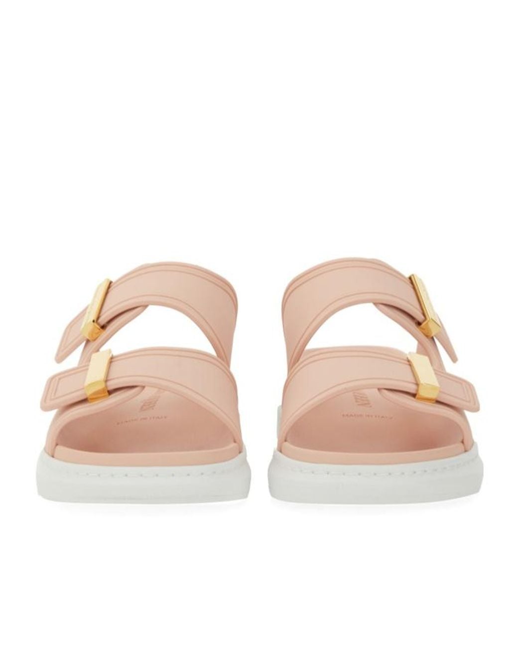 McQueen Multicolor Double Strap Slip-On Slides