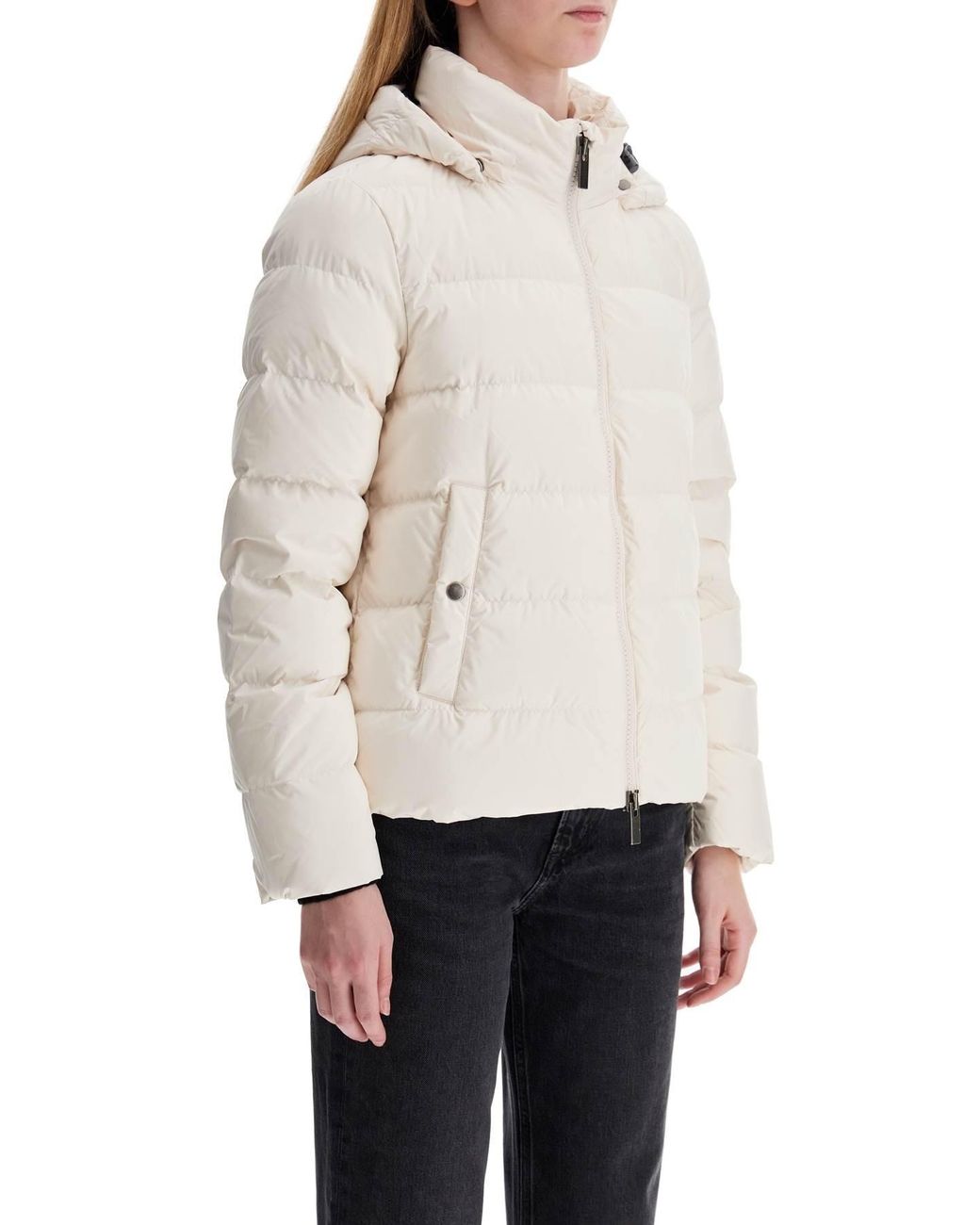 Pyrenex White Long-Sleeved Down Jacket