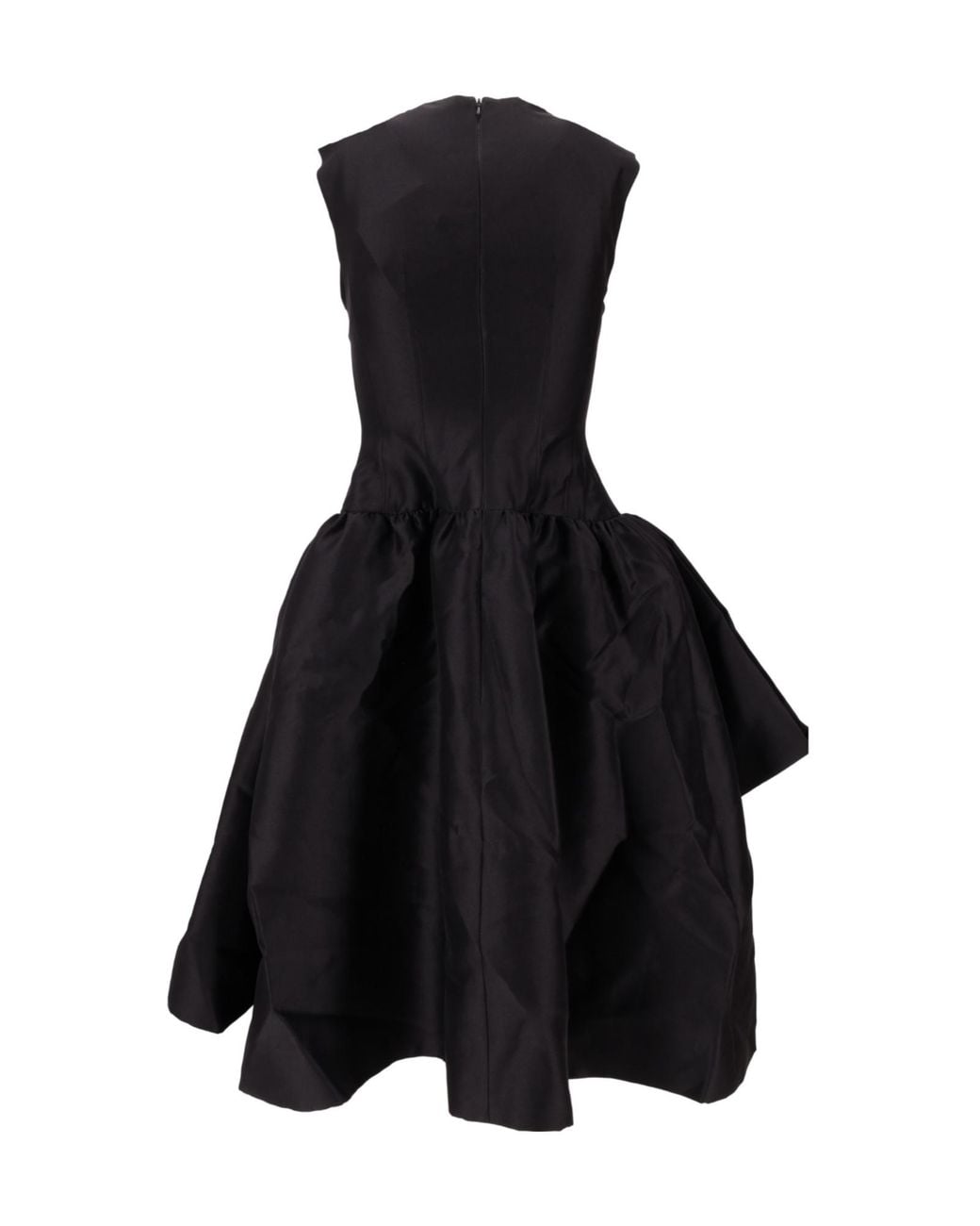 ShuShu/Tong Black Smocked-Panel Dress