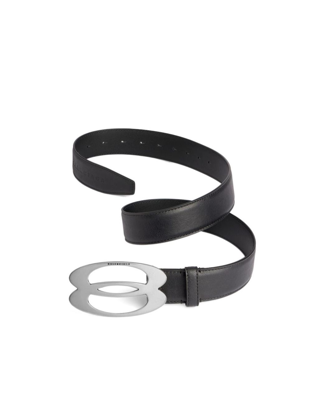 Balenciaga Black Unity Logo Plaque Belt for men