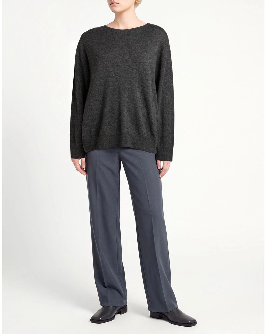 Max Mara Black Lightweight Knit Long-Sleeve Top